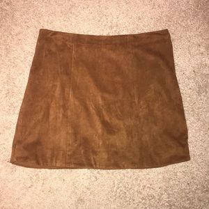 Forever21 Brown Zip-Up Skirt